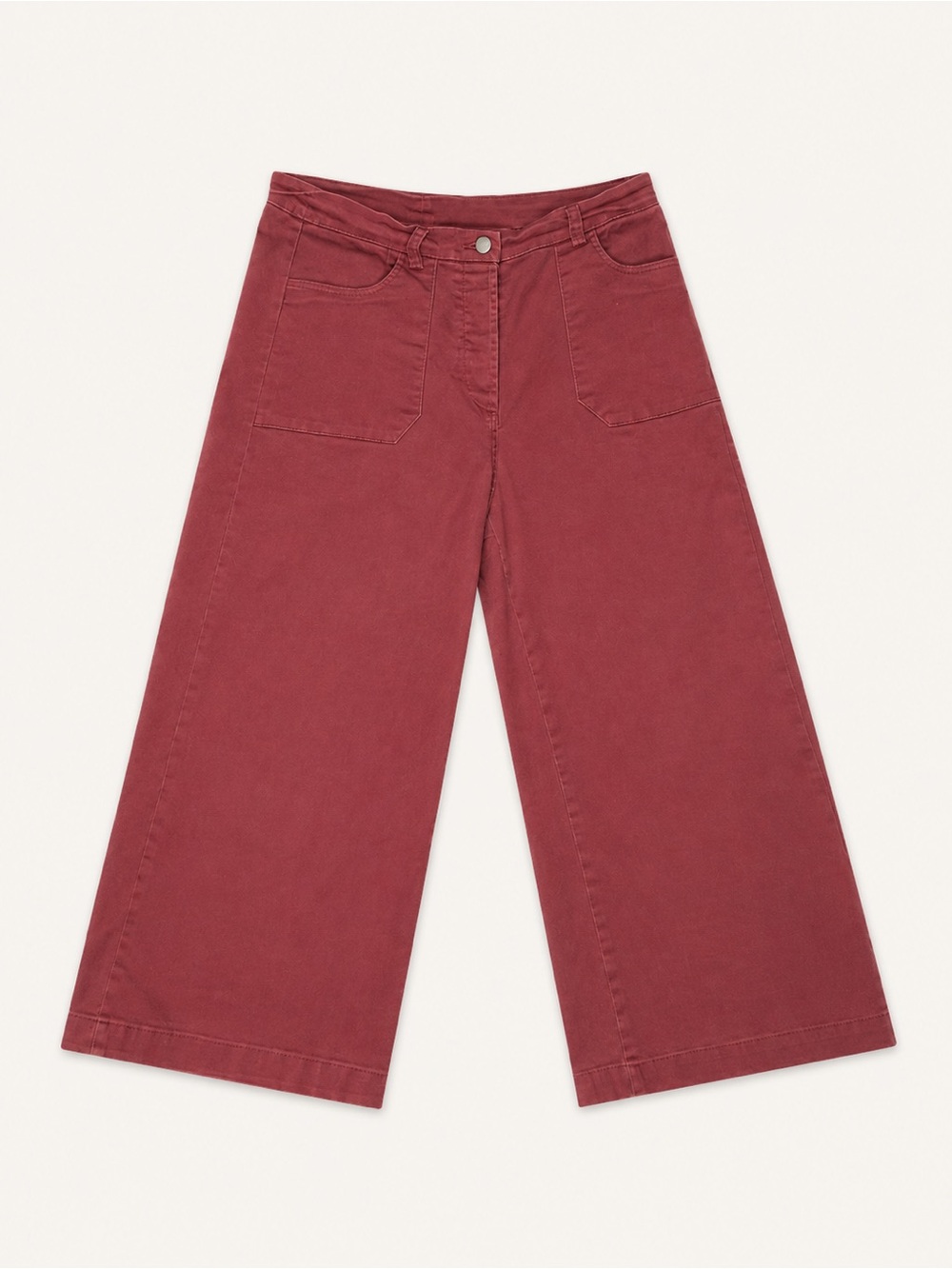 1970s-inspired Loup NYC Simone Wide leg Crop Pants Artsy Lagenlook minimalist